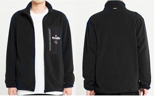 005-104　【グレー・L】ポケットロゴ　フリースジャケット　男女兼用