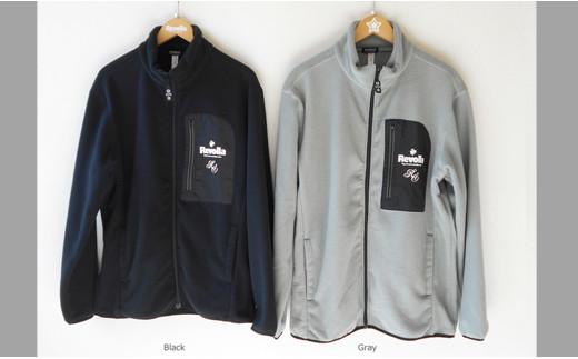 005-104　【ブラック・3L】ポケットロゴ　フリースジャケット　男女兼用