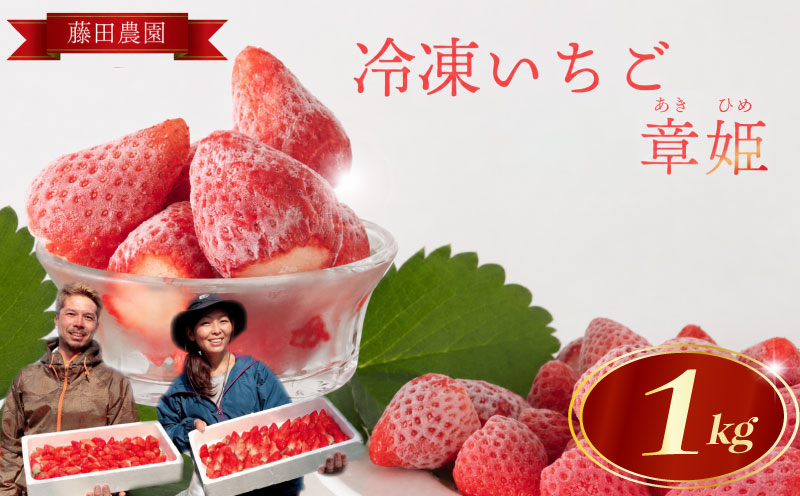 冷凍いちご 1kg 章姫 国産 冷凍 いちご 1kg フルーツ スイーツ デザート くだもの 果物 ストロベリー 甘い おいしい 大粒 濃厚 冷凍いちご かき氷   静岡県 牧之原市 藤田農園