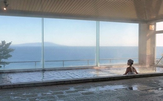 眺望自慢の熱川館　平日限定　海側眺望自慢客室　ペア宿泊券　E006／チケット　利用券　温泉宿　静岡県　東伊豆町