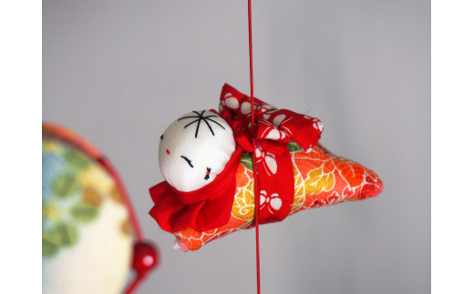 稲取温泉 絹の会 雛のつるし飾り 「花桜」 5本×5個 スタンド付き 1153／ 絹の会 つるし雛 雛飾 節句 ひな祭り 静岡県 東伊豆町