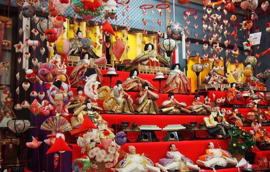 稲取温泉 絹の会 雛のつるし飾り 「花桜」 5本×5個 スタンド付き 1153／ 絹の会 つるし雛 雛飾 節句 ひな祭り 静岡県 東伊豆町