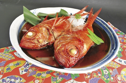 （冷凍） 金目鯛姿煮 腹合わせセット 1256 ／ 徳造丸 調理済 お頭付 お祝い 縁起物 静岡県 東伊豆町