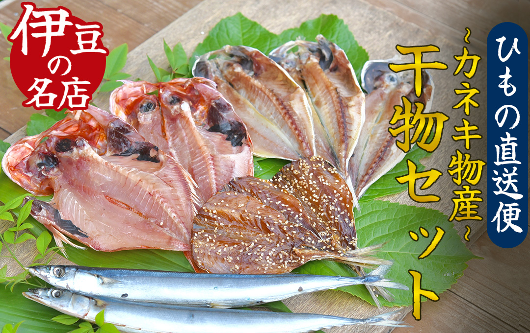 ひもの詰め合わせセット(1)　【 干物 ひもの セット 詰め合わせ 静岡県産 伊豆 魚介類 アジ 金目鯛 きびなご みりん かます 冷凍 人気 おすすめ 】　<J-1>