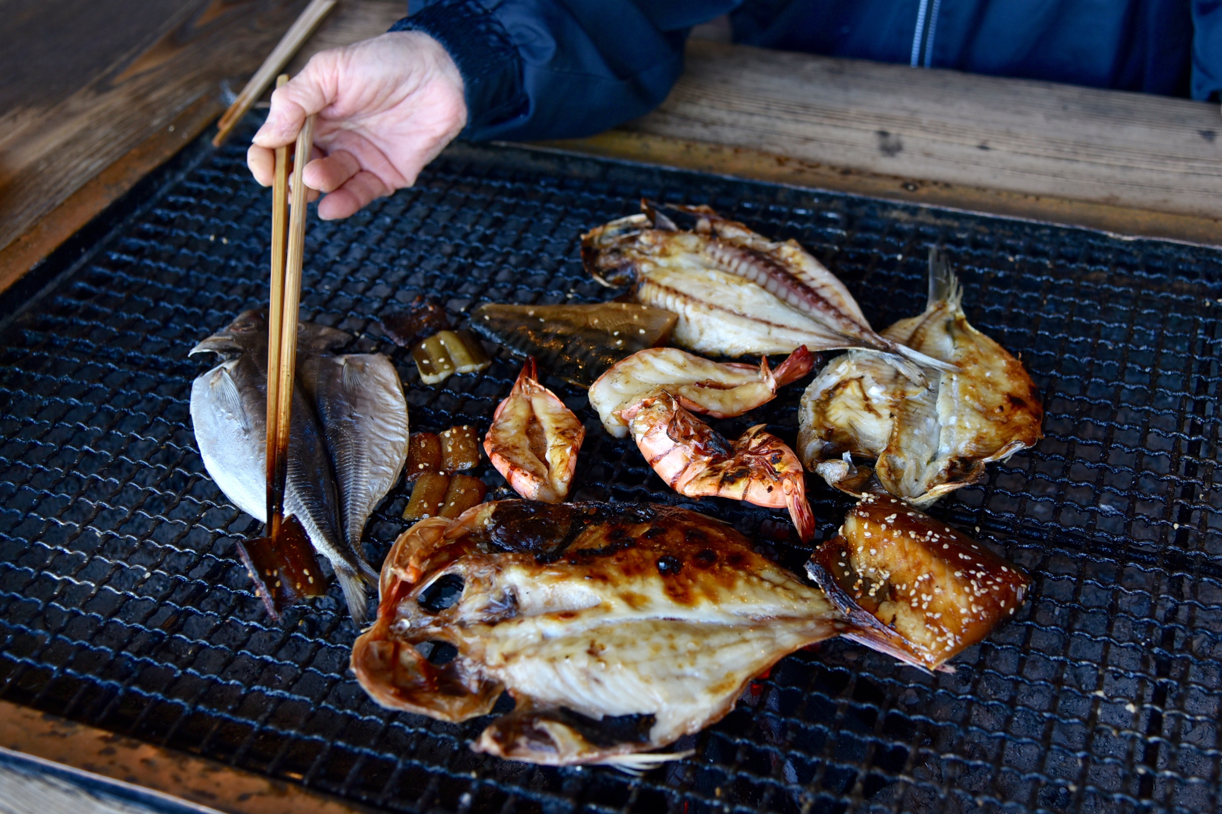 お手軽！旭洋丸水産手作り干物セット　干物 ひもの 静岡県産 伊豆 魚介類 アジ 金目鯛 エボ鯛 海老 サバみりん 無添加 冷凍 お手軽　<AC-1>