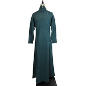 609 dark green lace dress / ダークグリーン レース ドレス / レース編み / ニット ワンピース / ニットウェア / １点物