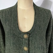 161 FRINGE CARDIGAN GREEN