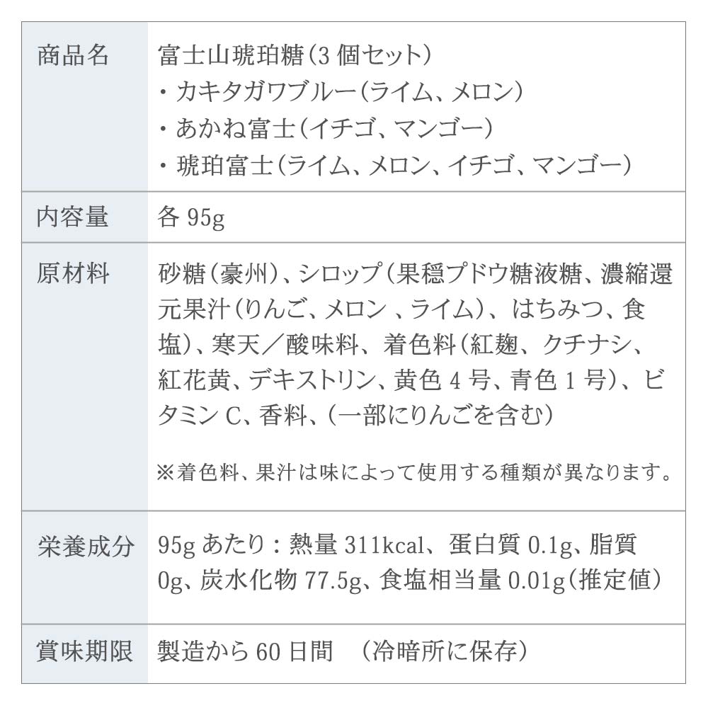 富士山琥珀糖 セット 伊豆河童  和菓子