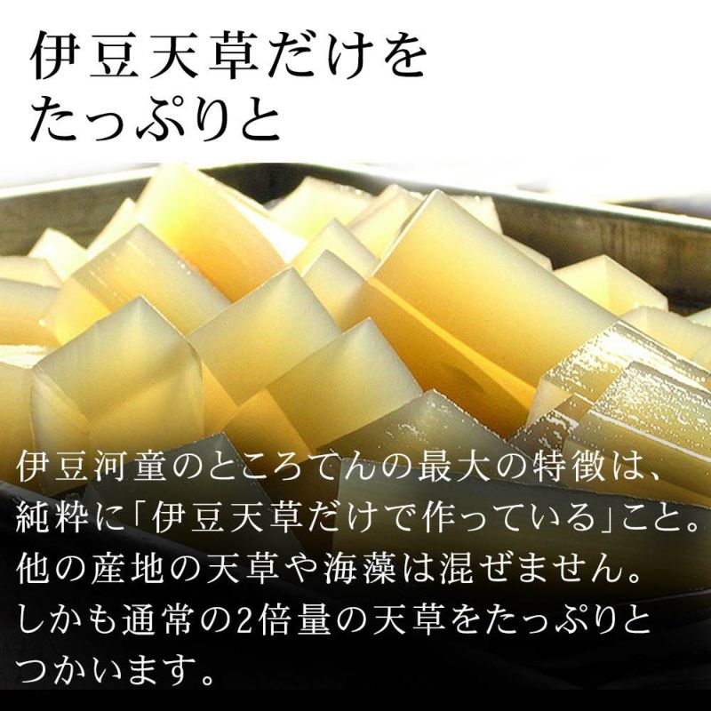 柿田川名水ところてん６食　木製突き棒付きセット　伊豆河童