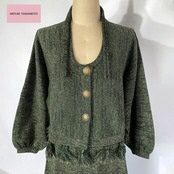 161 FRINGE CARDIGAN GREEN