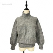 499 ALPACATWEED TOPS（LIGHT GRAY）アルパカツイード トップス（ライトグレー）ハイネック☆アルパカ ニットウェア １点物