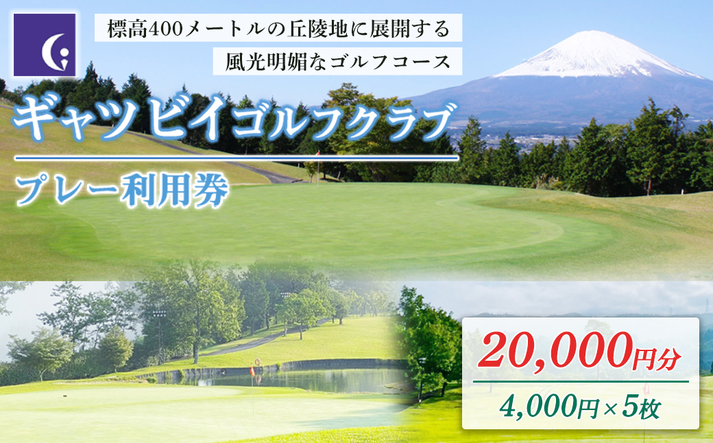 ギャツビイゴルフクラブプレー利用券　5枚 【小山町内 ゴルフ場 共通利用券】｜ ゴルフ ゴルフ場 利用券 プレー券 小山町 静岡県 体験 チケット