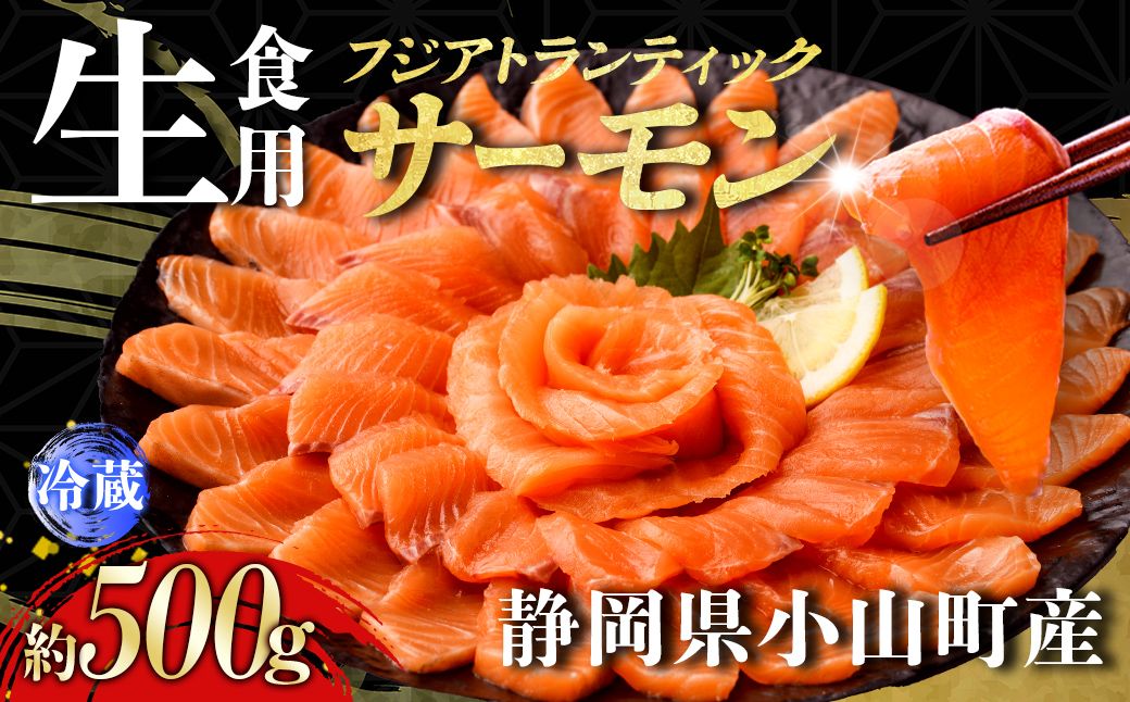 日本初 完全陸上養殖 静岡県小山町産 フジアトランティックサーモン 生 ・冷蔵 2〜3P 約500g