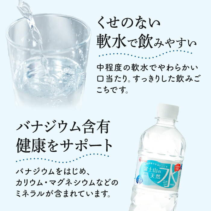 【定期便３か月コース】富士山の天然水500mlラベルレス×24本入×3回