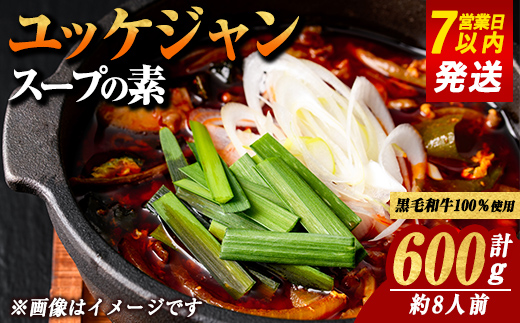 黒毛和牛100％ 焼肉屋の ユッケジャンスープ の素 計600g(300g×2P) 冷凍 すぐ届く スピード発送