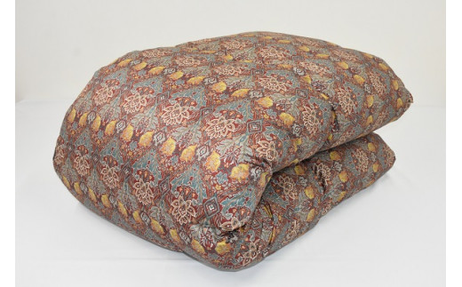 ２層式キルト羽毛掛けふとん　ポーランド産マザーホワイトグースダウン93％　色　ピンク系　柄おまかせ