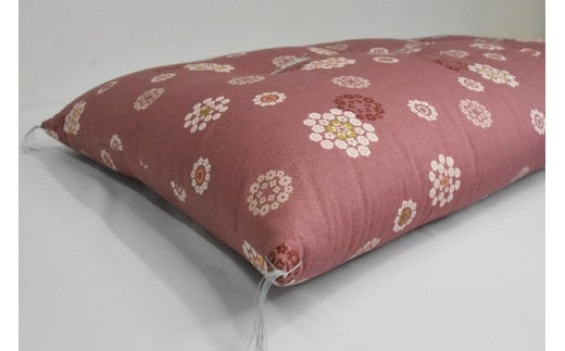 手作り大判長ザブトン（ピンク系）