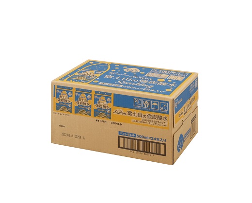 11E3【定期便３か月コース】富士山の強炭酸水レモン500ml×24本入×３回