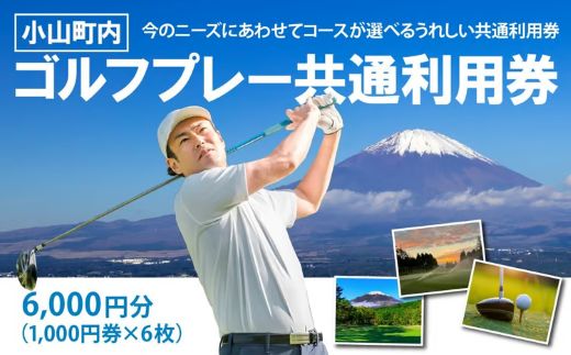 E41小山町内 ゴルフ場 共通利用券　（1000円券×6枚）