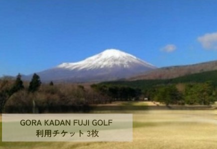 1I1GORA KADAN FUJI GOLF利用チケット ３枚