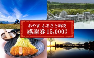 J12おやま ふるさと納税 感謝券 50,000円分（1,000円券×15枚）