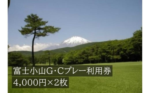 G12富士小山Ｇ・Ｃプレー利用券　２枚 【小山町内 ゴルフ場 共通利用券】