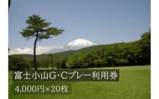 Y22富士小山Ｇ・Ｃプレー利用券　２０枚 【小山町内 ゴルフ場 共通利用券】