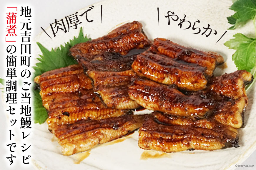 うなぎ 国産 ご当地鰻レシピ「蒲煮」簡単調理セット 血抜き締め 白焼き 太鰻 80g前後 ×6本 タレ 山椒 刷毛 付き [ヤママツ村田商店 静岡県 吉田町 22424185] 鰻 ウナギ たれ 炭火焼き 炭火 かばに 惣菜 おかず 冷凍