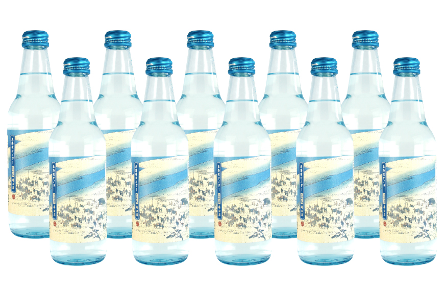 サイダー 東海道サイダー 340ml × 10本 [翔栄通商 静岡県 吉田町 22424717] 炭酸 炭酸飲料 瓶 ソーダ 浮世絵 ご当地サイダー 木村飲料