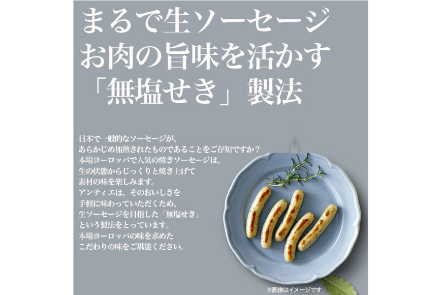 ソーセージ アンティエ オリーブ & バジル  標準8本入 10パック 計80本 [ 日本ハム マーケティング 静岡県 吉田町 22424105] 冷蔵 小分け ウインナー ウィンナー 弁当 おかず 無塩せき 発色剤なし ハーブ ハーブソーセージ