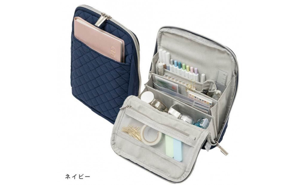 Y-Style 手帳が入るペンケース Mサイズ【ネイビー】