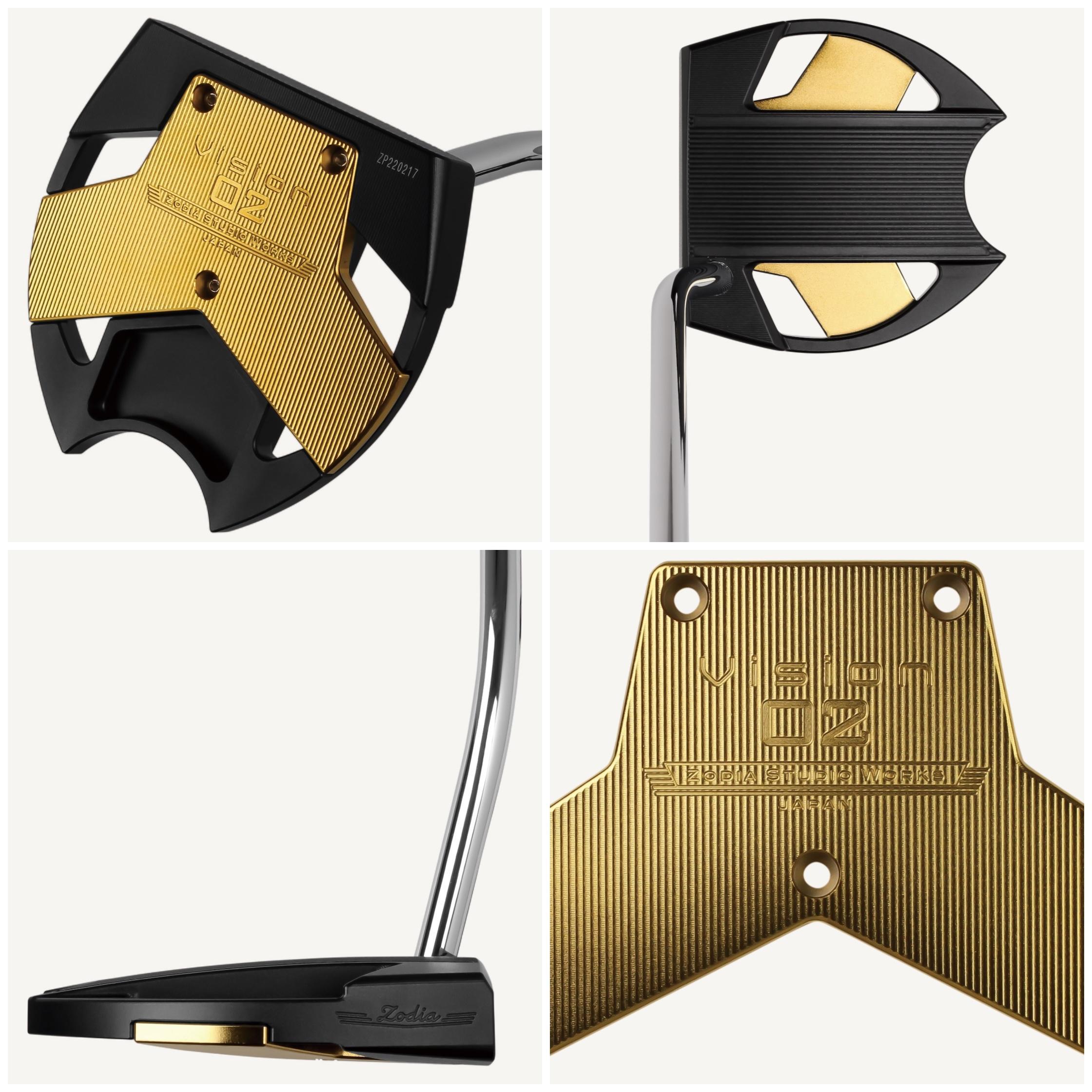 ゾディア（Zodia） パター Vision PUTTER  Vision02MODEL カラーGOLD シャフトインチ33.0