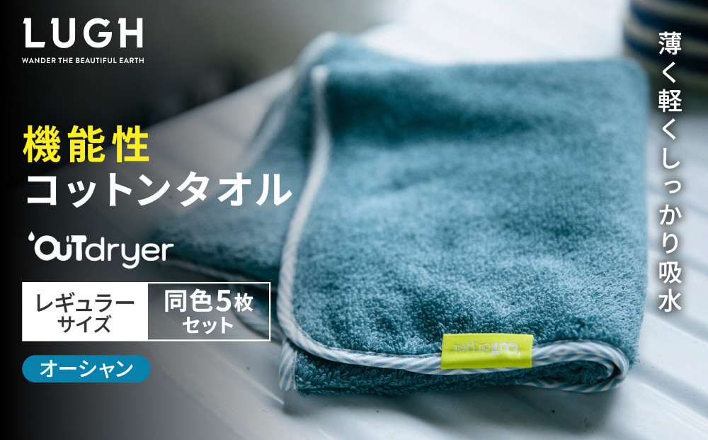 OUTdryer / レギュラーサイズ　 同色5枚セット【オーシャン】