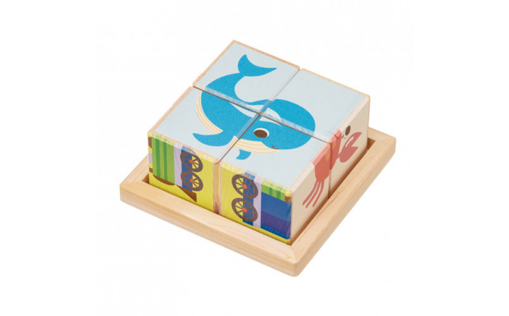 ＭＯＣＣＯ  ＡＲキューブパズル  木製玩具 木のおもちゃ 対象年齢２歳から