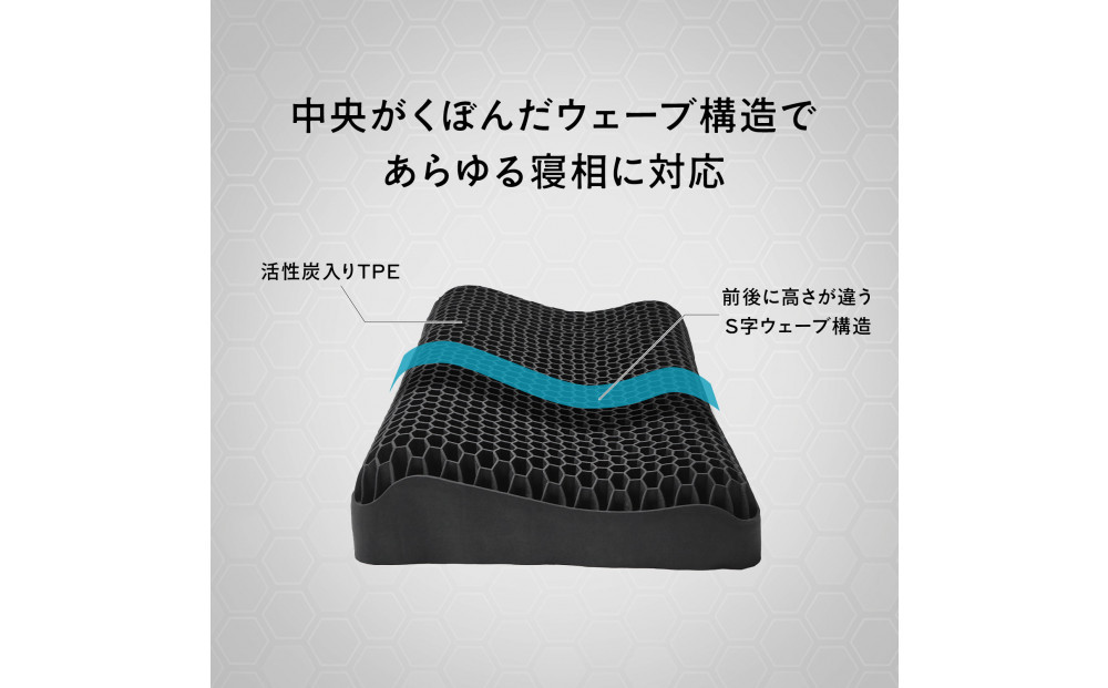 ドクターブレイン DR.BRAIN TPE ジェル枕 首が痛くならない 低反発 枕 カバー付き 首こり 肩こり ピロー 人間工学 丸洗いOK 安眠枕 ハニカム構造 まくら 快眠枕　理学療法士監修