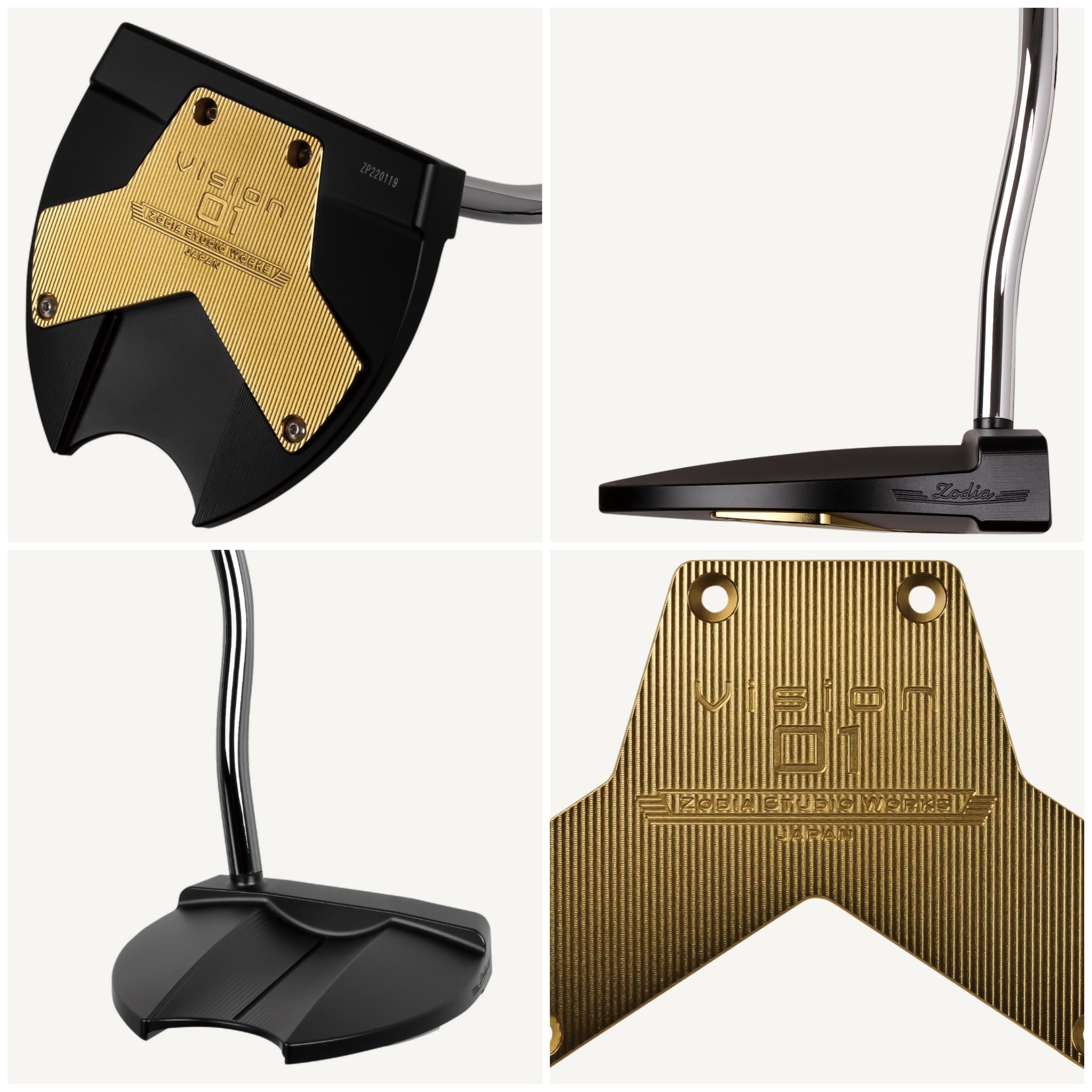 ゾディア（Zodia） パター Vision PUTTER  Vision01MODEL カラーGOLD シャフトインチ33.0