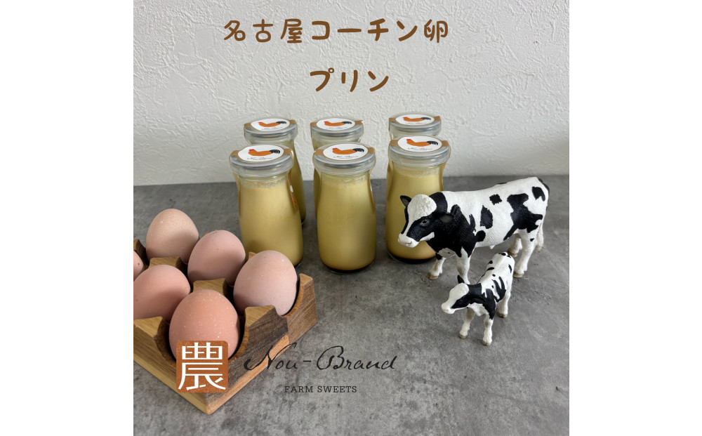 名古屋コーチン卵　プリン（６個入り）