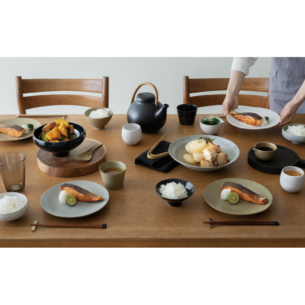 Tableware Deep Bowl Curveペアセット18cm 藍墨