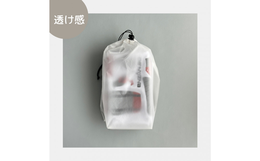 【L・5L・白】 大きめナイロン巾着袋　スタッフバッグ　スタッフサック　バッグインバッグ　着替え袋