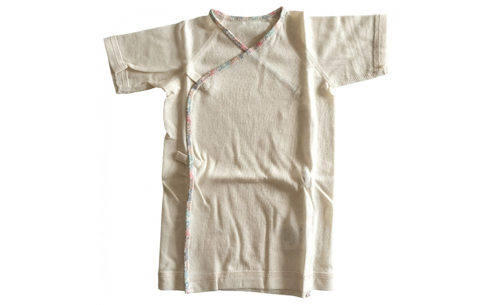 オーガニックコットンベビー肌着２種＆バスローブセット(ピンク)