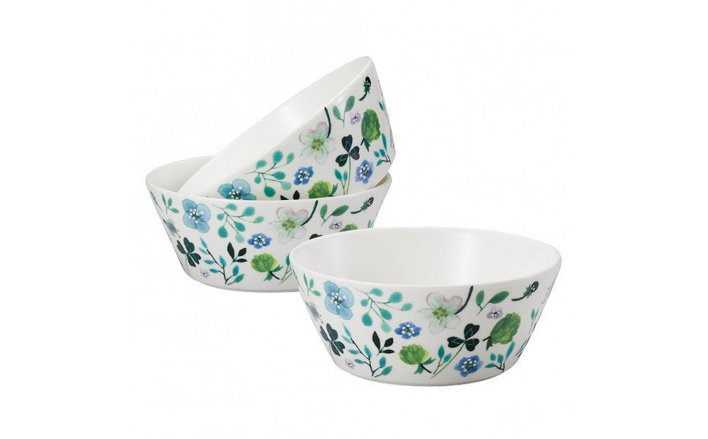 ナルミ アンナエミリア ボウル (クローバーガーデン) 14cm 3点セット 51854-23166P