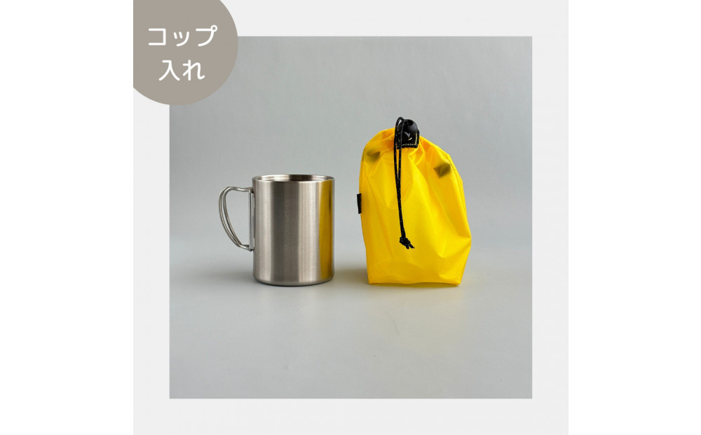 【XS 0.5L・黄色】　手のひらサイズの軽量ナイロン巾着袋