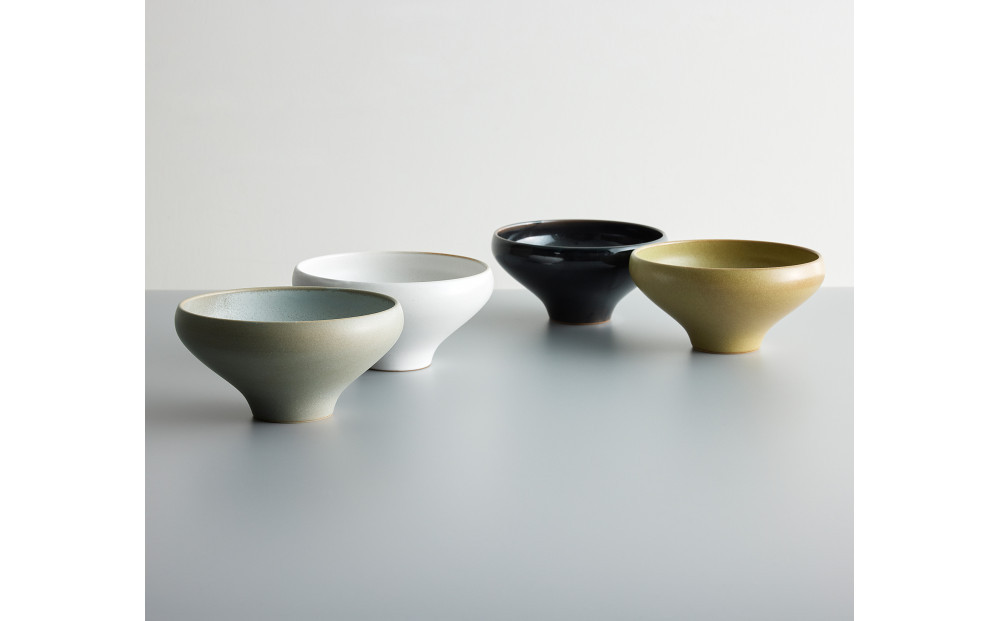 Tableware Deep Bowl Curveペアセット14cm 藍墨