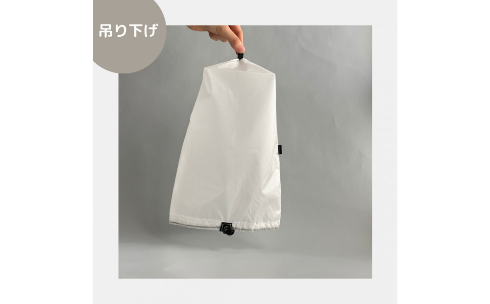 【M・3L・白】　大きめナイロン巾着袋　スタッフバッグ　スタッフサック　バッグインバッグ　着替え袋