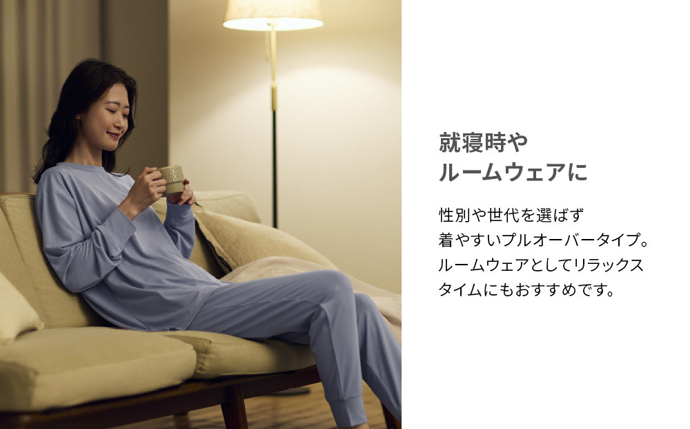 【男女兼用 Lサイズ ネイビー】ReDリカバリーウェア スリープ プルオーバー半袖 パジャマ ルームウェア 疲労回復 血行促進 一般医療機器 バイタルテック