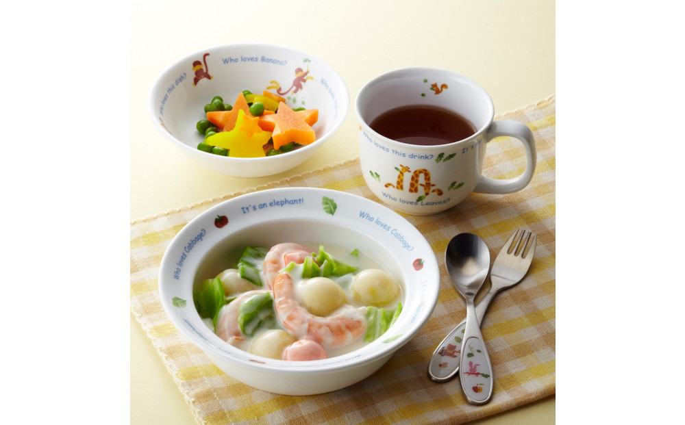 ナルミ みんなでたべよっ！ カトラリー 2点セット SK598-10