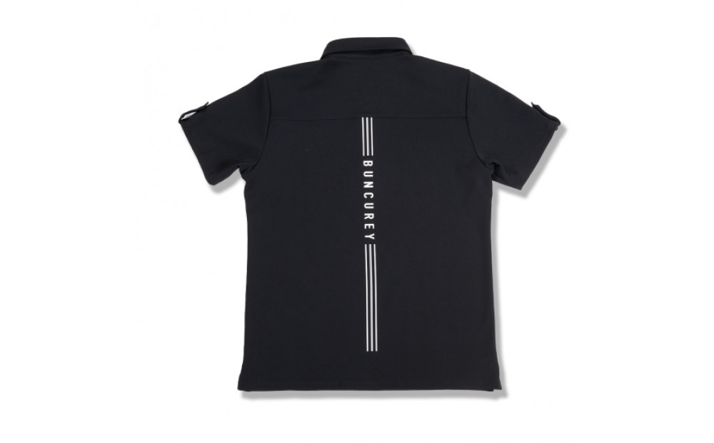 BUNCUREYããŽã«ããŠã§ã¢ãããŽããã·ã£ãïŒBM23SS-01-042ïŒãã©ãã¯ïŒãµã€ãº4