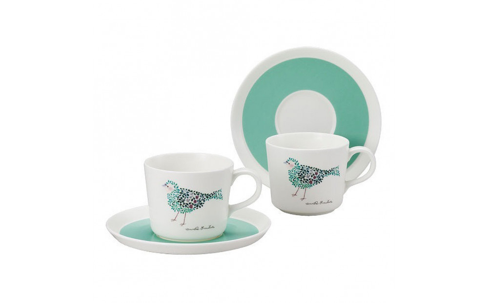 ナルミ アンナエミリア カップ&ソーサー(とり) 220cc 2人用 96697-23167P