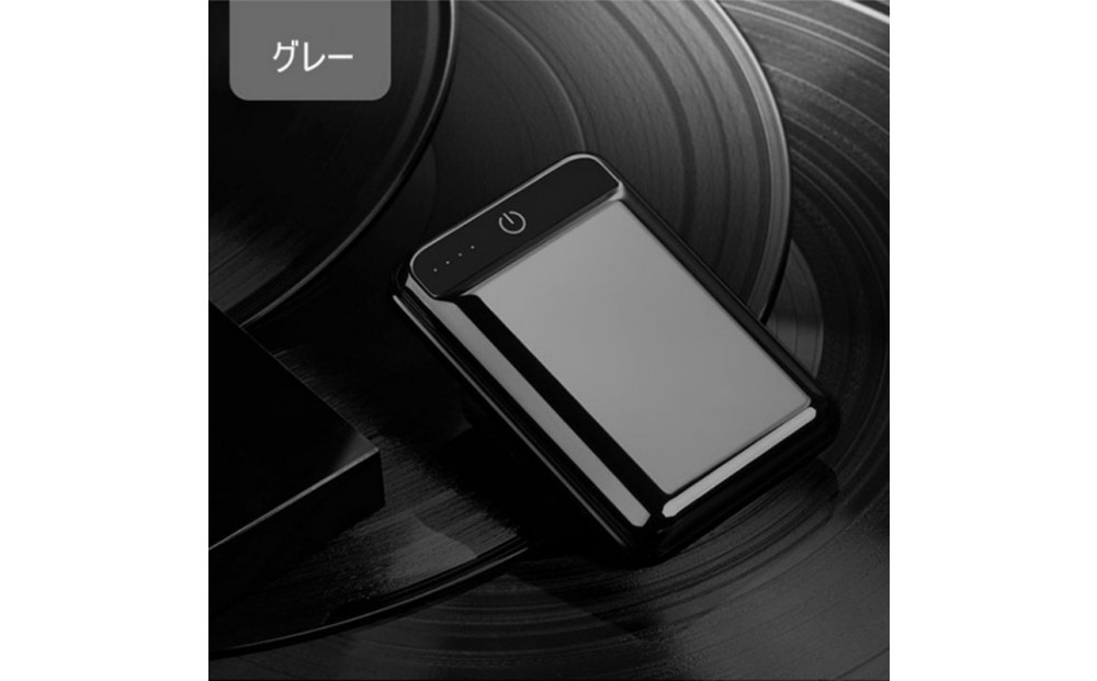 10000mAh 大容量 モバイルバッテリー ＜グレー＞ 急速充電 防災電源 2.1A スマホ充電器 小型 軽量 USB2ポート 2台同時充電可能 LED液晶画面 残量表示 携帯充電器 iphoneX 【PL保険加入済み製品・安心】