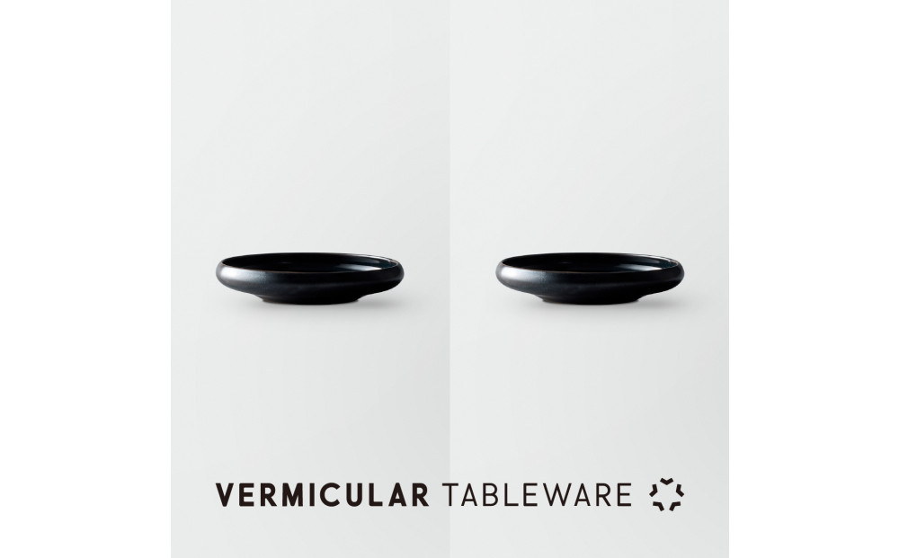 Tableware Shallow Bowl Curveペアセット15cm 藍墨